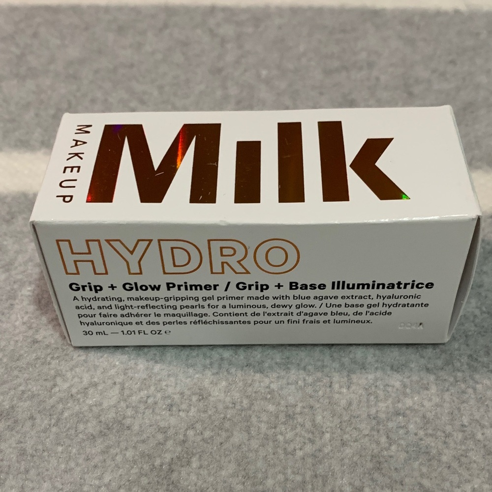 Milk Makeup Hydro Grip + Glow Primer in White and Brown